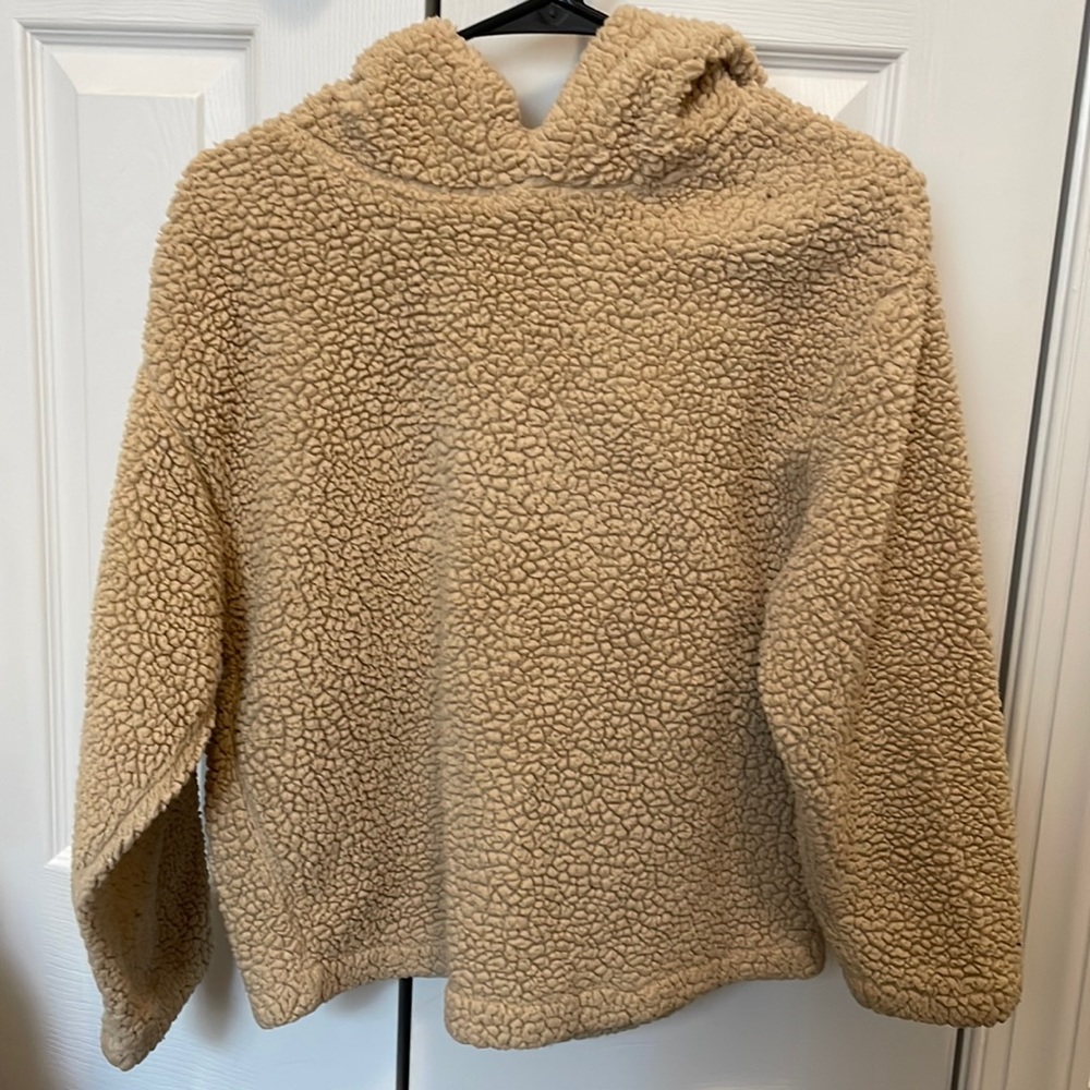 Teddy cropped puffer jacket